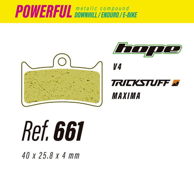 Pastillas LESS BRAKES Powerful 661 | Hope V4 - Lewis LHT