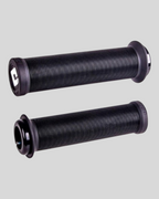 Puños MZ Bikes ODI Longneck Lock-On para eBike en color negro con diseño acanalado y sistema de fijación seguro