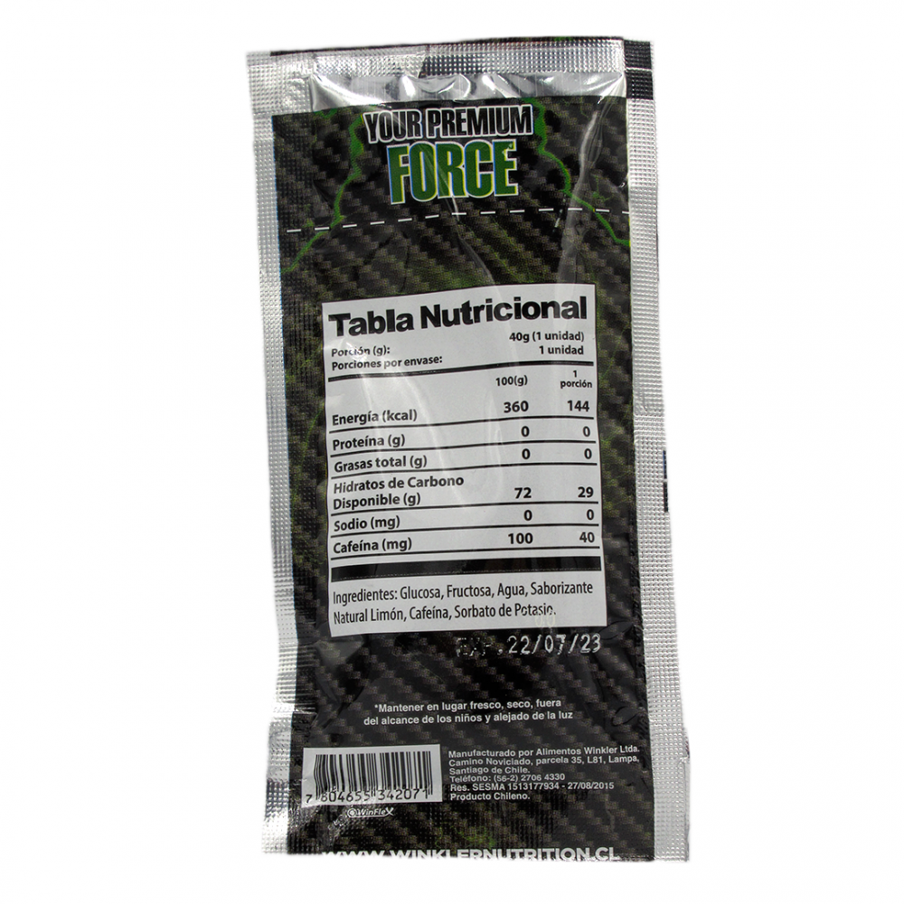 Gel Winkler Nutrition Voltage Limón - Cafeína (Unidad)