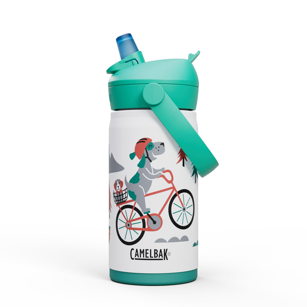 Bidón Infantil CamelBak Thrive Flip Straw 12oz Biking Dogs - vista general