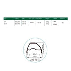 Llanta Weinmann aro 27.5 - U32 OS TL negra 28H FV