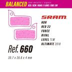 Pastillas LESS BRAKES Balanced 660 | Sram HDR-Red22-Force-Rival-Level-Ultimate