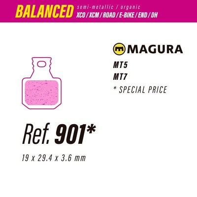 Pastillas LESS BRAKES Balanced 901 | Magura MT5 - MT7