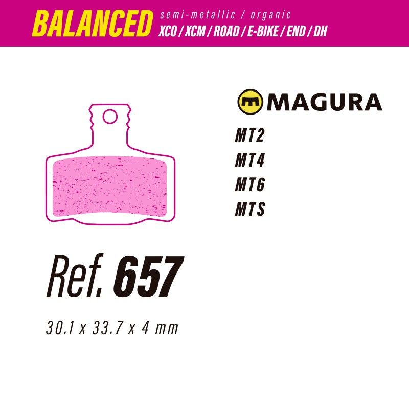 Pastillas LESS BRAKES Balanced 657 | Magura MT2 - MT4 - MT6 - MT Sport
