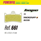 Pastillas LESS BRAKES Powerful 661 | Hope V4 - Lewis LHT