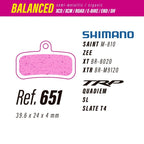 Pastillas LESS BRAKES Balanced 651 | Shimano Saint, Zee, Slate T4, DH-R Evo
