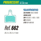 Pastillas LESS Brakes Progressive V1 662 | Shimano Ultegra, Dura Ace, XTR