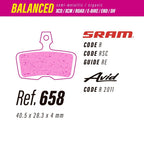 Pastillas LESS BRAKES Balanced 658 | Sram Code, Guide RE, DB8