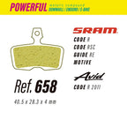 Pastillas LESS BRAKES Powerful 658 | Sram Code, Guide RE, DB8