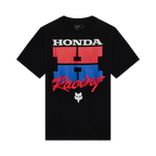 Polera Fox Racing Honda Midweight Tee negra, vista frontal