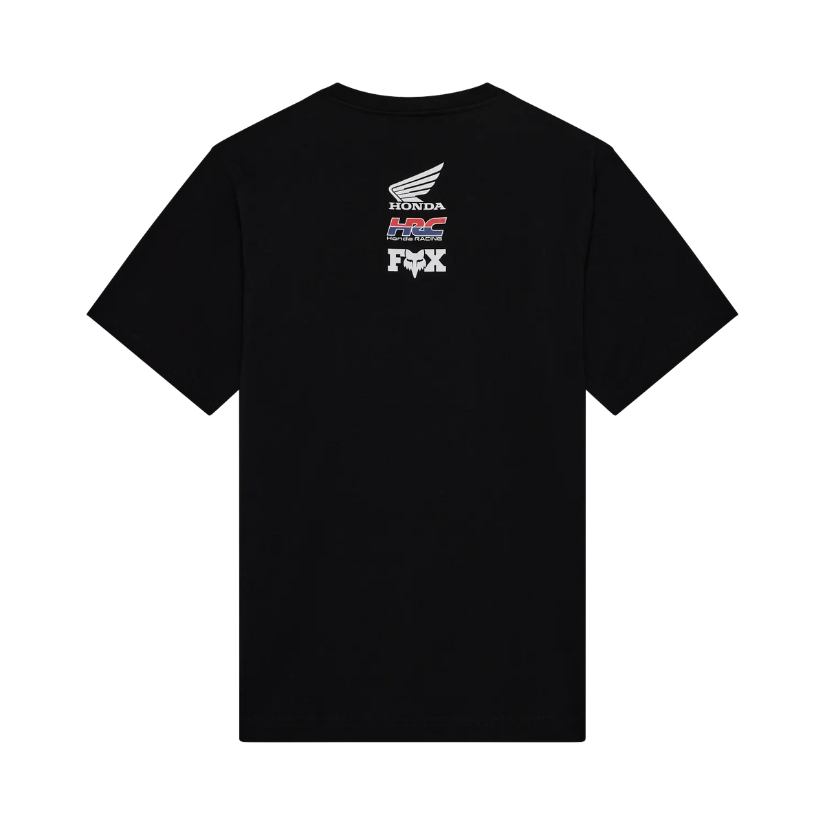 Polera Fox Racing Honda Midweight Tee negra, vista posterior