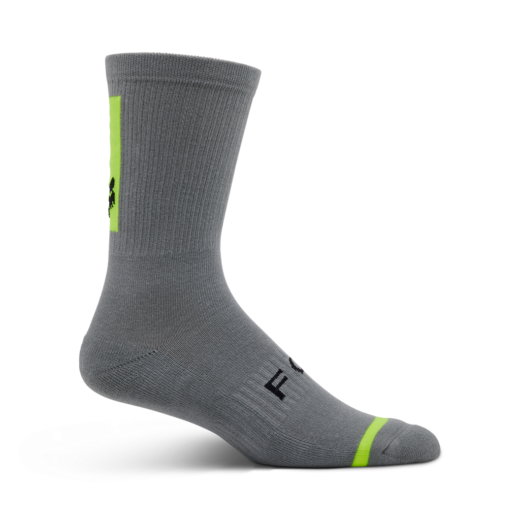 Calcetines Fox Racing Defend 8" — Trail MTB, Acolchados, Unisex, Gris
