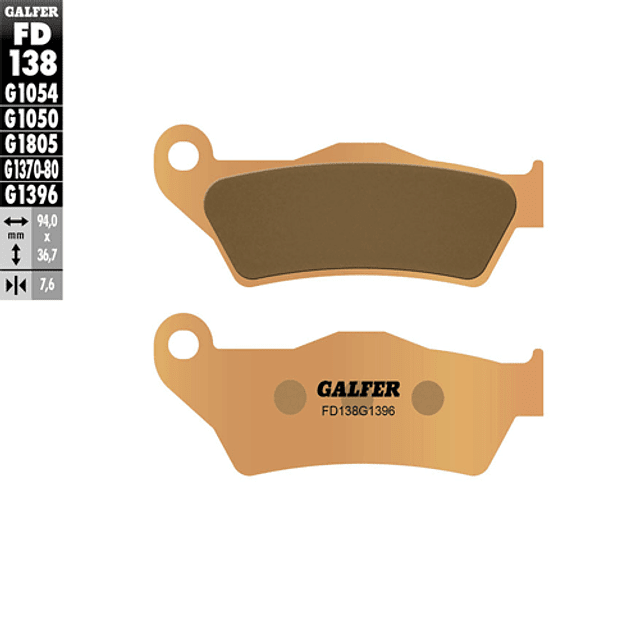 Pastillas de Freno Moto Galfer Delantera/Trasera FD138, KTM, Sherco, TM, Husqvarna, Husaberg