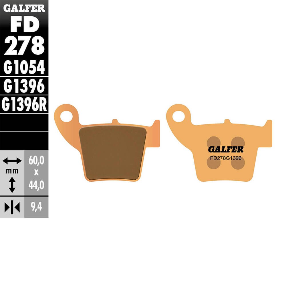 Pastillas de Freno Moto Galfer Trasera FD278, Honda, Sur-Ron