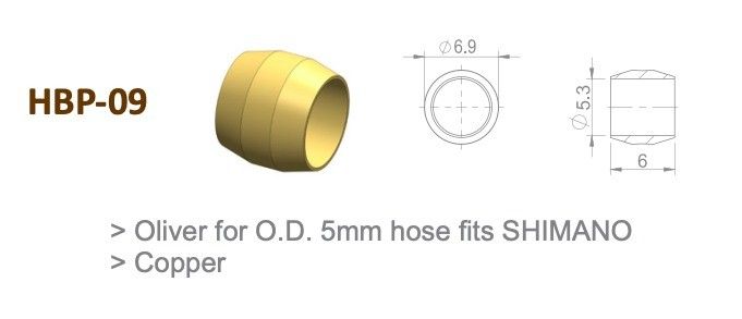 Oliva para Flexible Shimano, 5mm