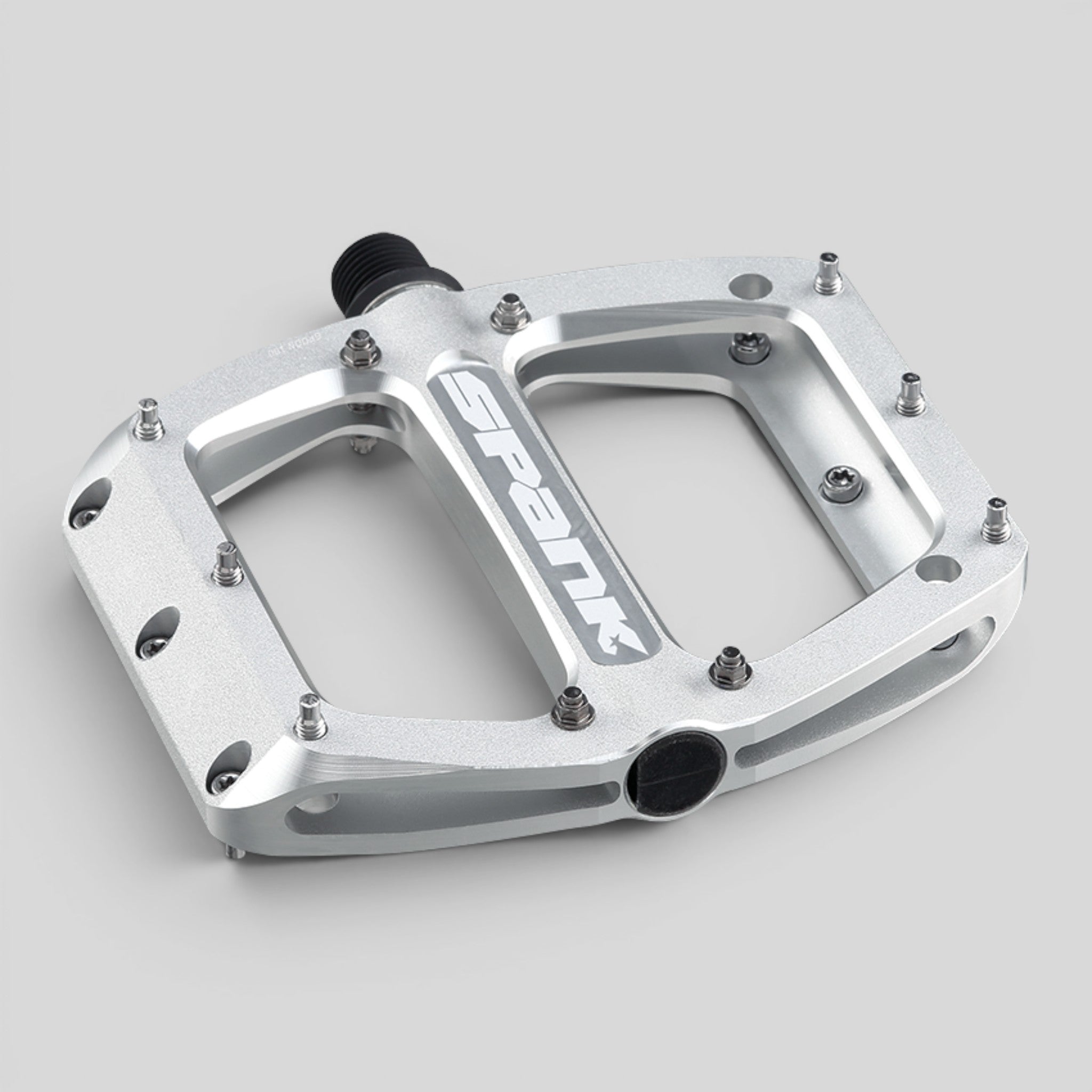 Pedal Spank Spoon 90 – Pedal de Plataforma MTB Aluminio Anodizado Raw Silver