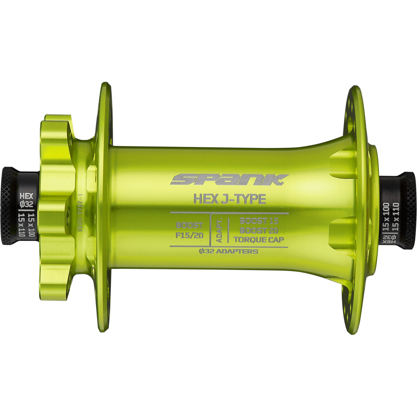 Maza Spank Delantera HEX J-Type Boost F15/20, 32H, Verde