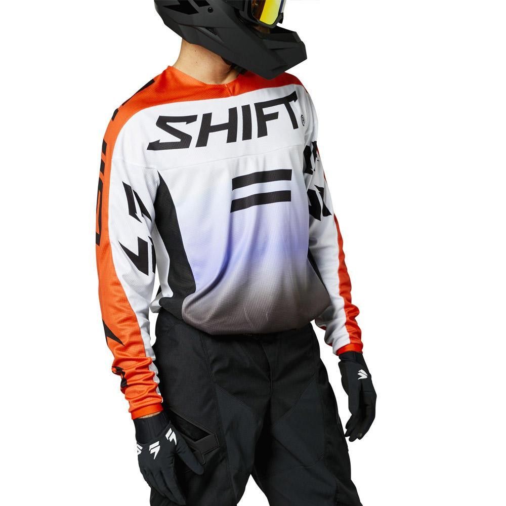 Jersey SHIFT Moto Whit3 Label Fade, negro/blanco/naranjo