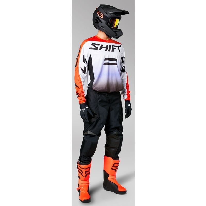 Jersey SHIFT Moto Whit3 Label Fade, negro/blanco/naranjo