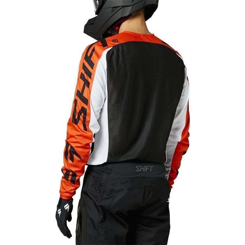 Jersey SHIFT Moto Whit3 Label Fade, negro/blanco/naranjo