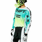 Jersey SHIFT Moto Whit3 Label Fade, blanco/verde