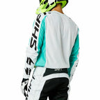 Jersey SHIFT Moto Whit3 Label Fade, blanco/verde