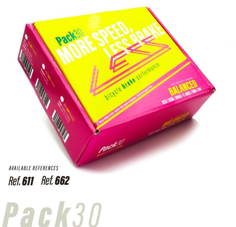 TALLER: Set de 30 Pastillas LESS BRAKES Balanced 611 | Shimano Deore, TRP, Tektro