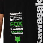 Polera Fox Racing Kawi 195 Original Tee negra, detalle cuello