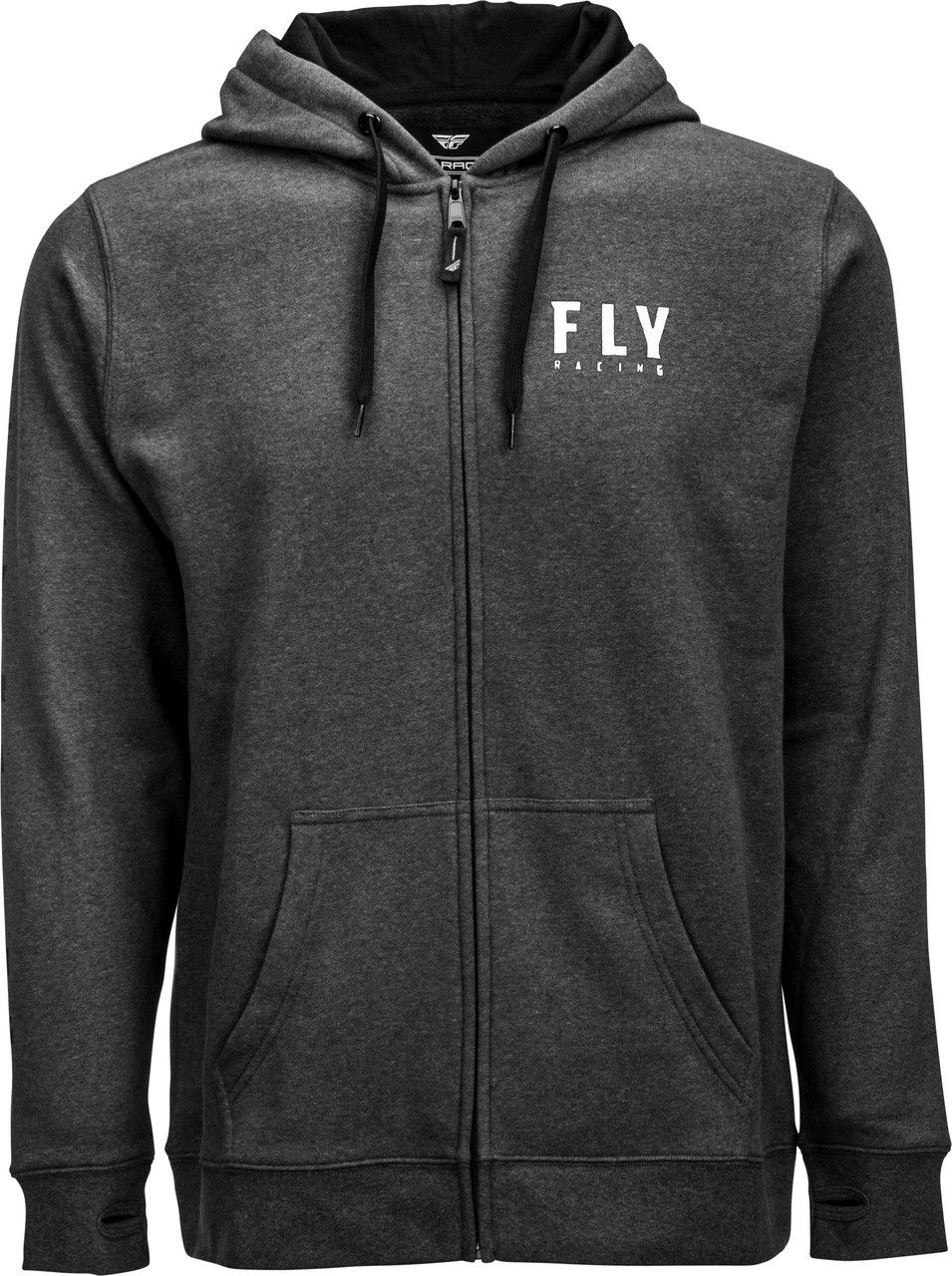Polerón FLY Lifestyle Logo Zip Up Hoodie, Dark Charcoal