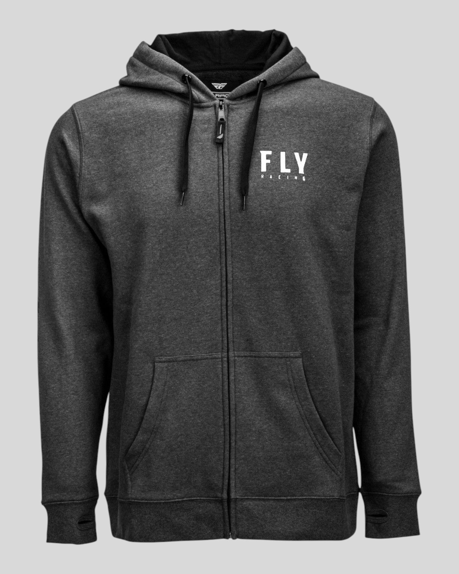 Polerón FLY Lifestyle Logo Zip Up Hoodie, Dark Charcoal