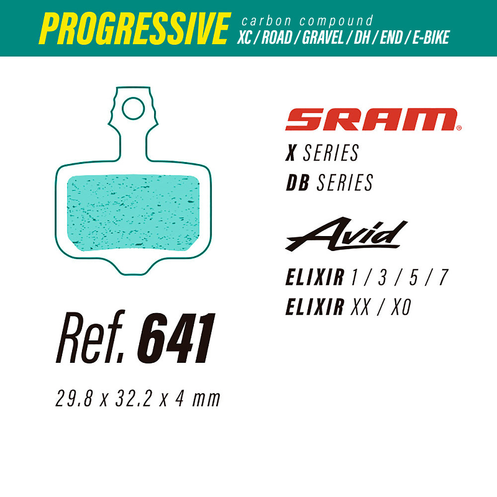 Pastillas LESS BRAKES Progressive Carbon 641 | Sram Red, Force, Rival AXS