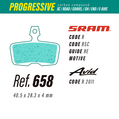 Pastillas LESS Brakes Progressive Carbon 658 | Sram Code, Guide RE, DB8