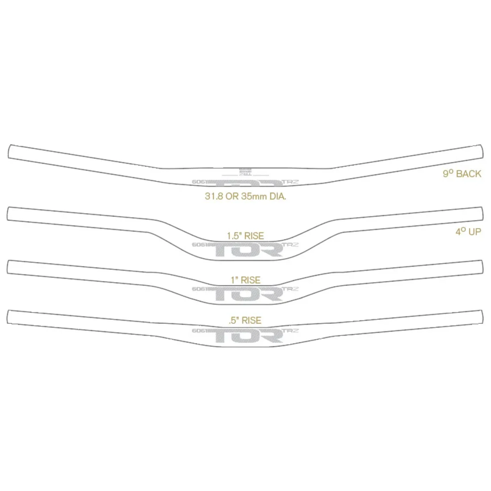 Manubrio TOR Cycling TRZ Bars - 35 clamp