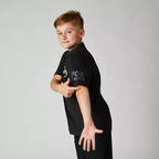 Polera FOX de Niño Manga Corta Karrera, Negra
