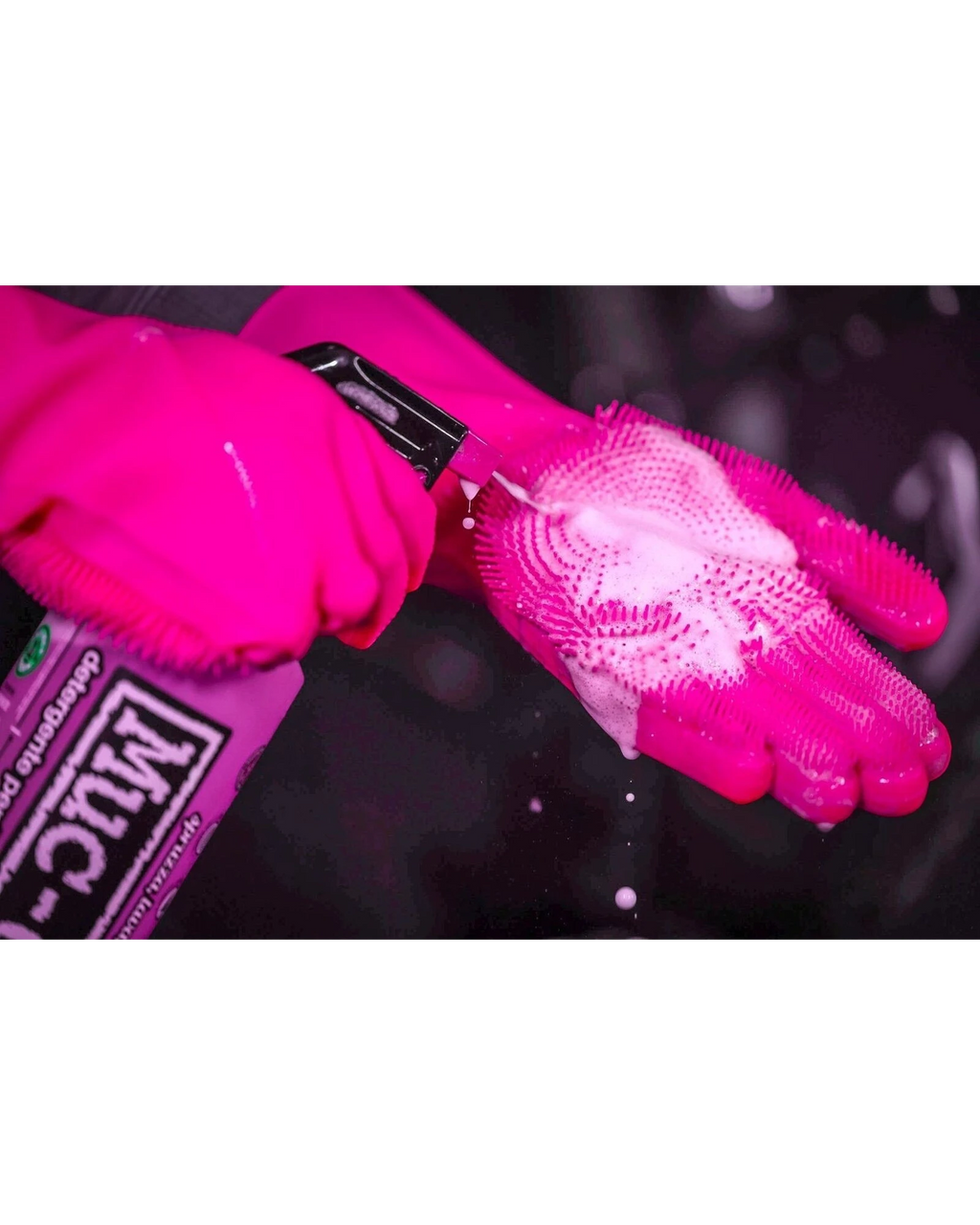 Guantes de limpieza Muc-Off Scrubber Pink