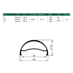 Llanta Weinmann aro 27.5 - U40 TL negra 28H FV
