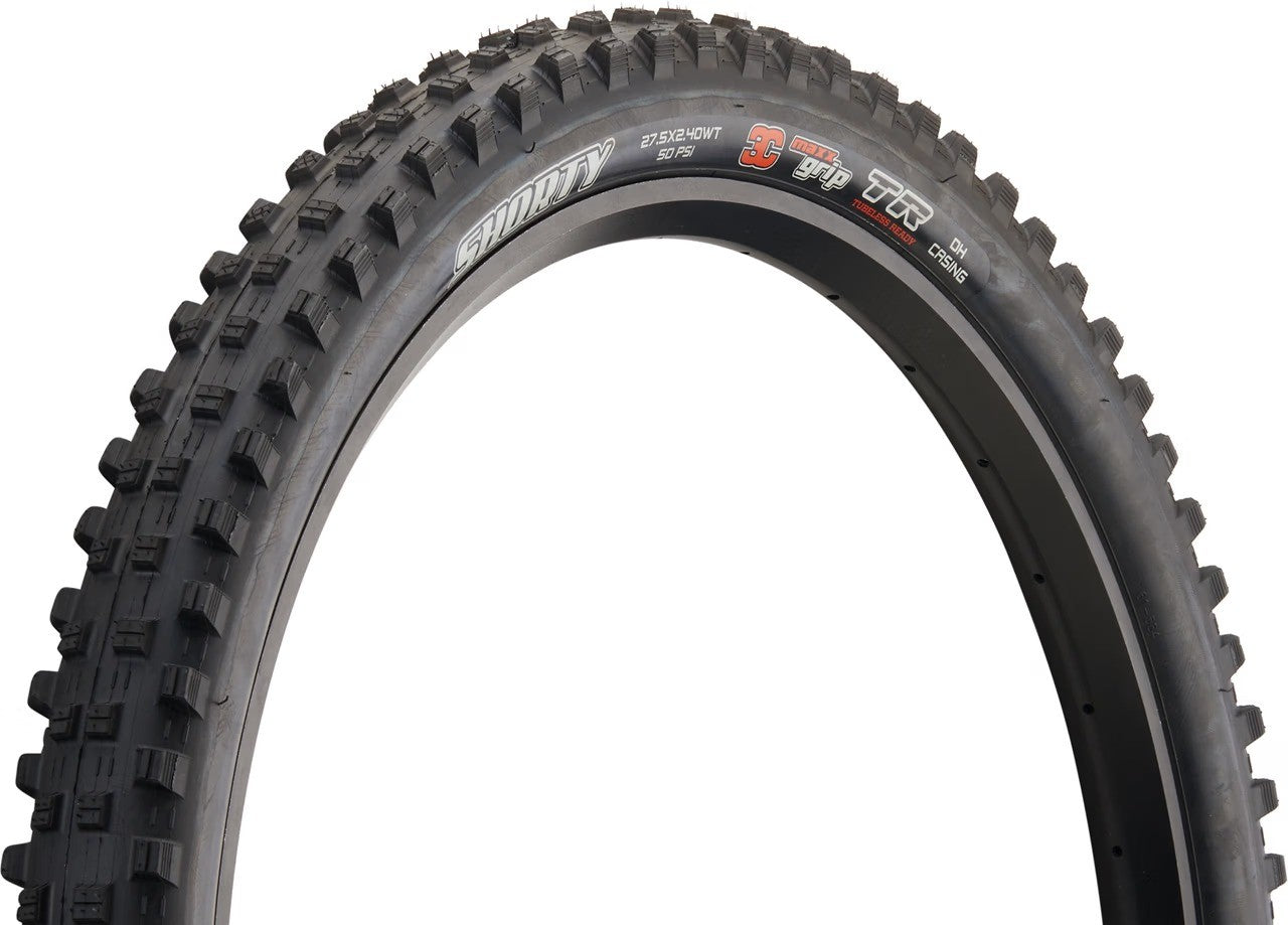 Neumático Maxxis Shorty 27.5X2.40 3C, WT, DH Casing, Maxxgrip