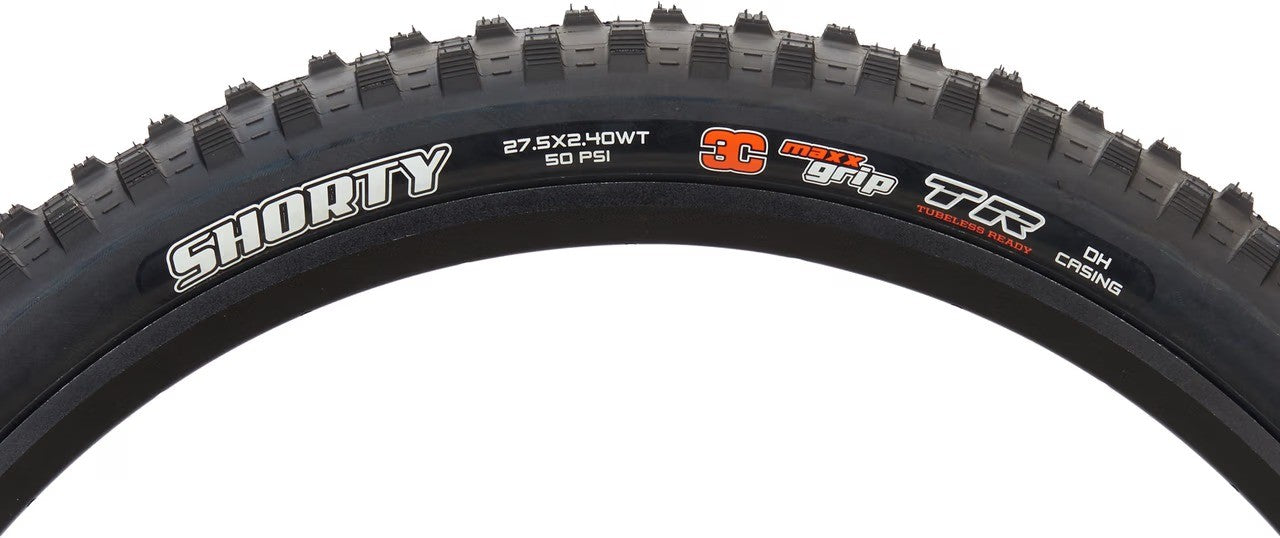 Neumático Maxxis Shorty 27.5X2.40 3C, WT, DH Casing, Maxxgrip