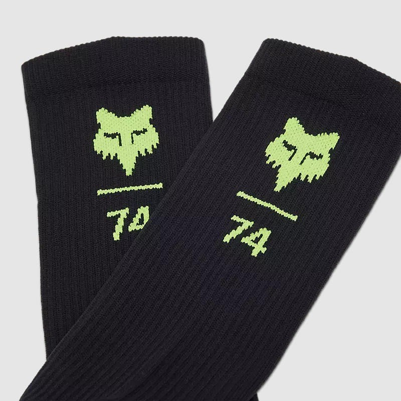 Calcetines FOX Ranger 74 8" - Negro/Amarillo