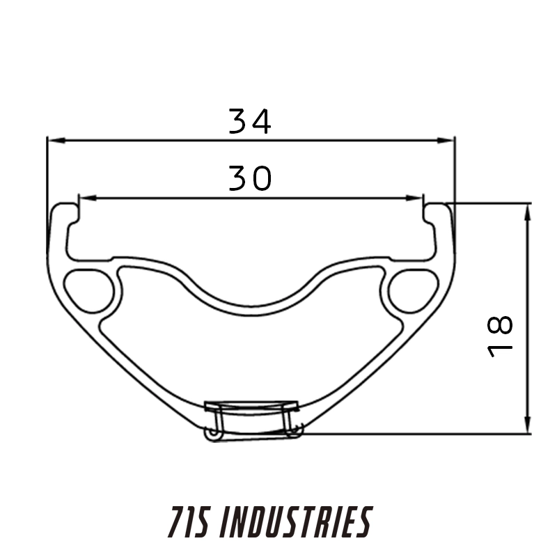 Llanta 715 IND Enduro H30, 29, 32H, Silver