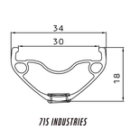 Llanta 715 IND Enduro H30, 29, 32H, Silver