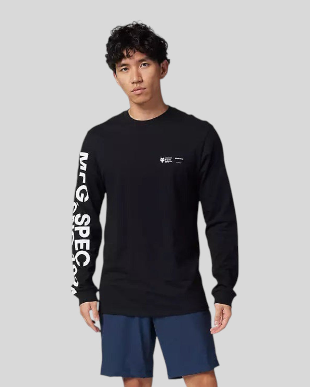 Polera Fox Lifestyle Barge Premium Manga Larga | Negro