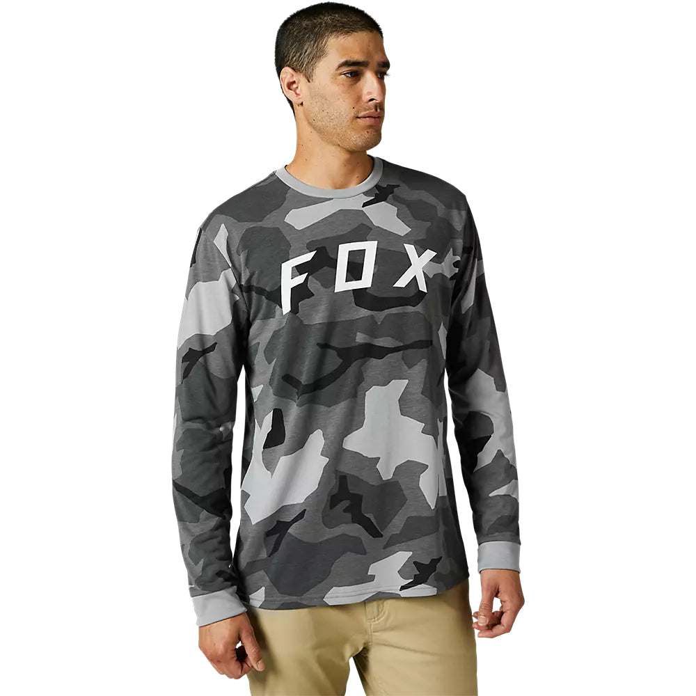 Polera FOX Lifestyle BKNR Manga Larga Camo Negro