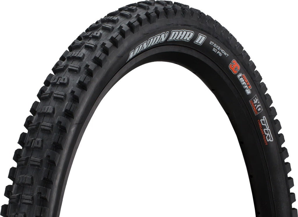 Neumático Maxxis Minion DHR II 27.5x2.4, WT, 3C, DH Casing, E-50, MaxxTerra, TR