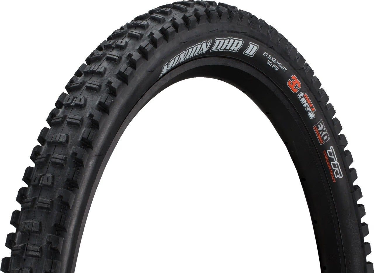 Neumático Maxxis Minion DHR II 27.5x2.4, WT, 3C, DH Casing, E-50, MaxxTerra, TR