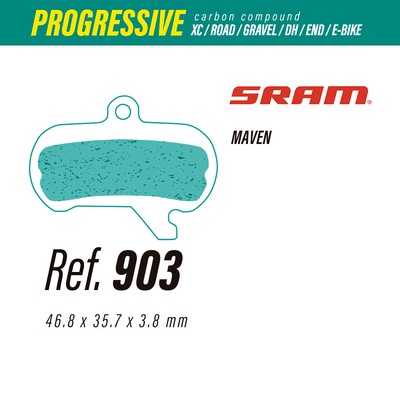 Pastillas LESS BRAKES Progressive Carbon 903 | Sram Maven