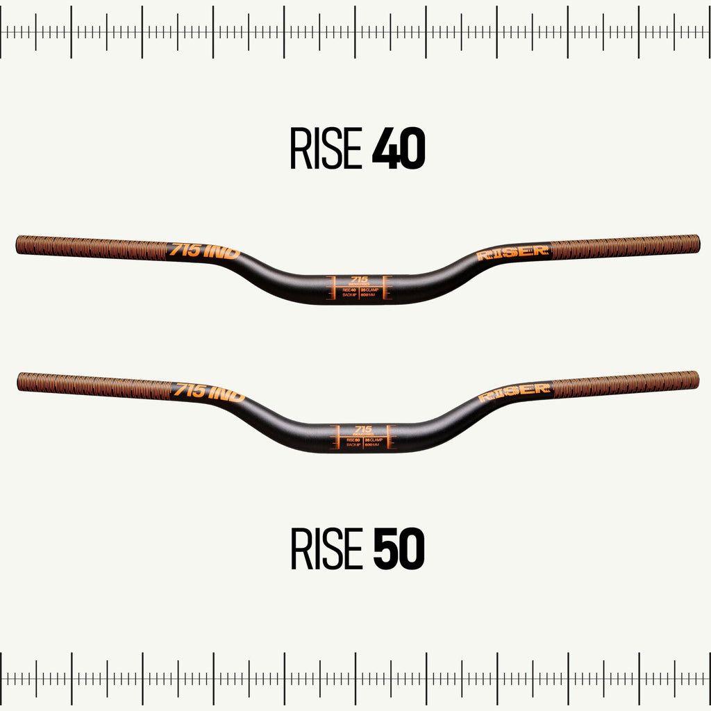 Nuevo! Manubrio 715 IND Riser 35mm Clamp, 40mm Rise, Black/Brown