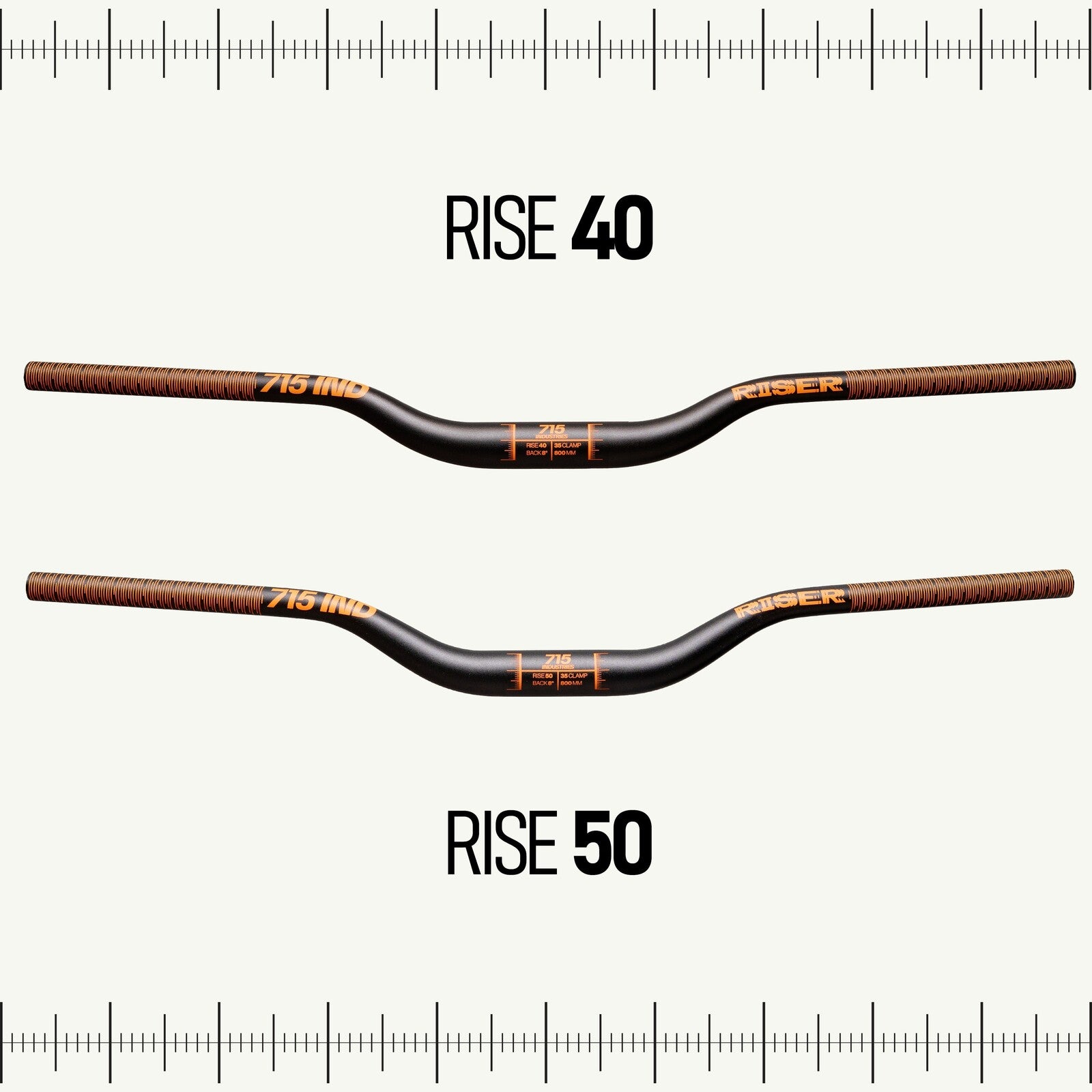 Nuevo! Manubrio 715 IND Riser 35mm Clamp, 40mm Rise, Black/Brown