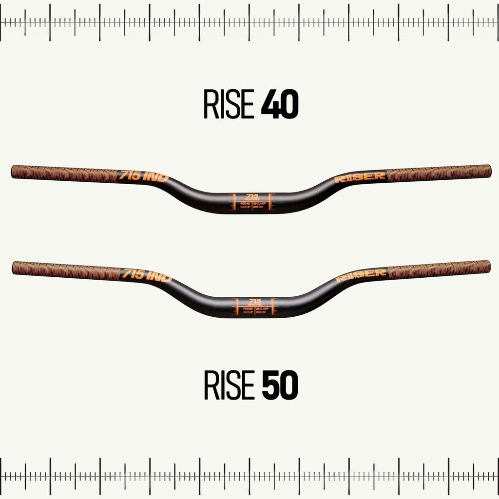 Nuevo! Manubrio 715 IND Riser 35mm Clamp, 40mm Rise, Black/Brown