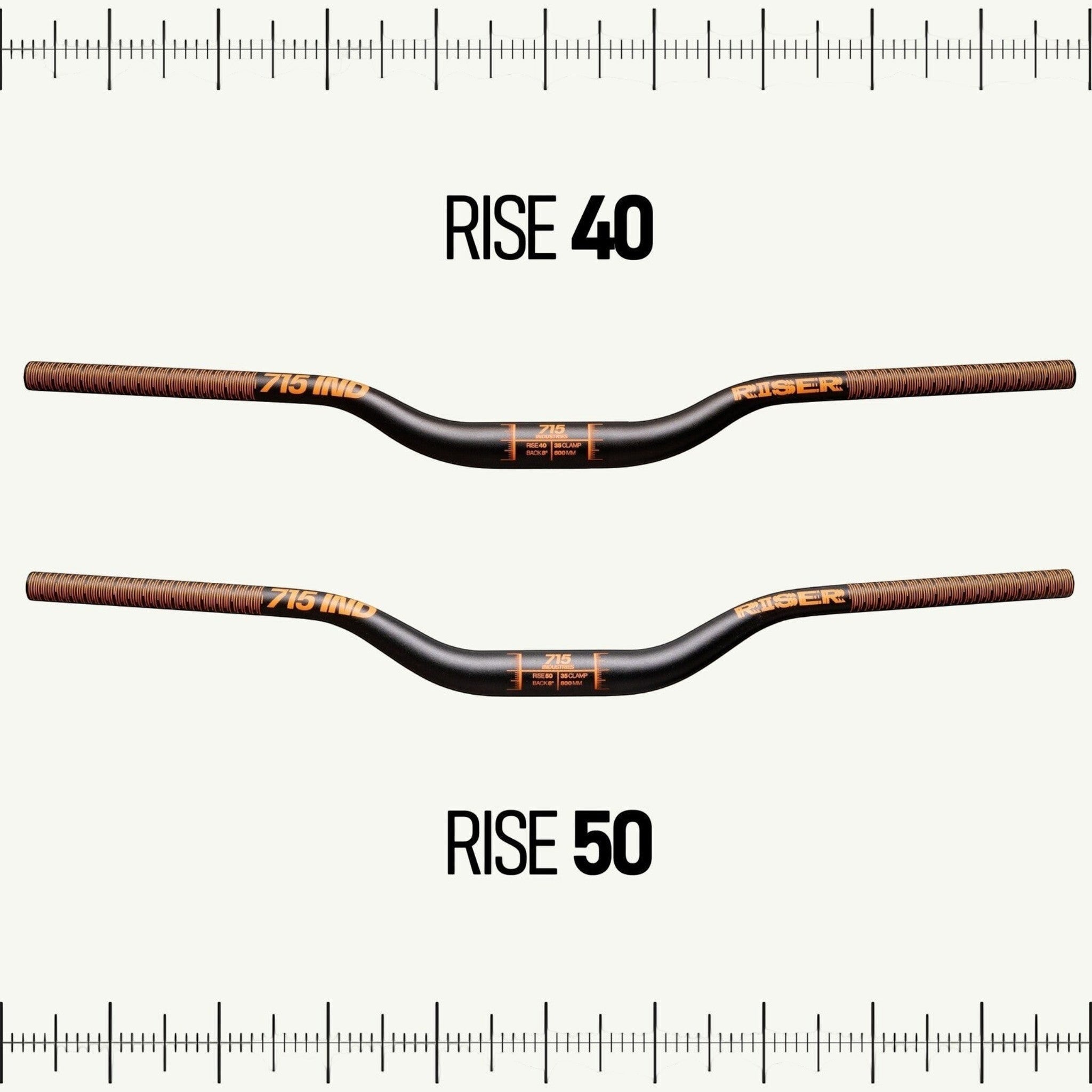 Nuevo! Manubrio 715 IND Riser 35mm Clamp, 40mm Rise, Black/Brown